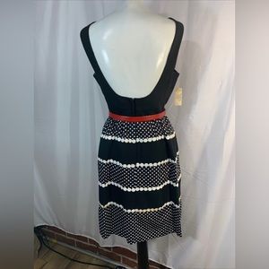 1960s Howard Wolf Boutique dress pinup Sz 10 Sleeveless polka dot Madmen